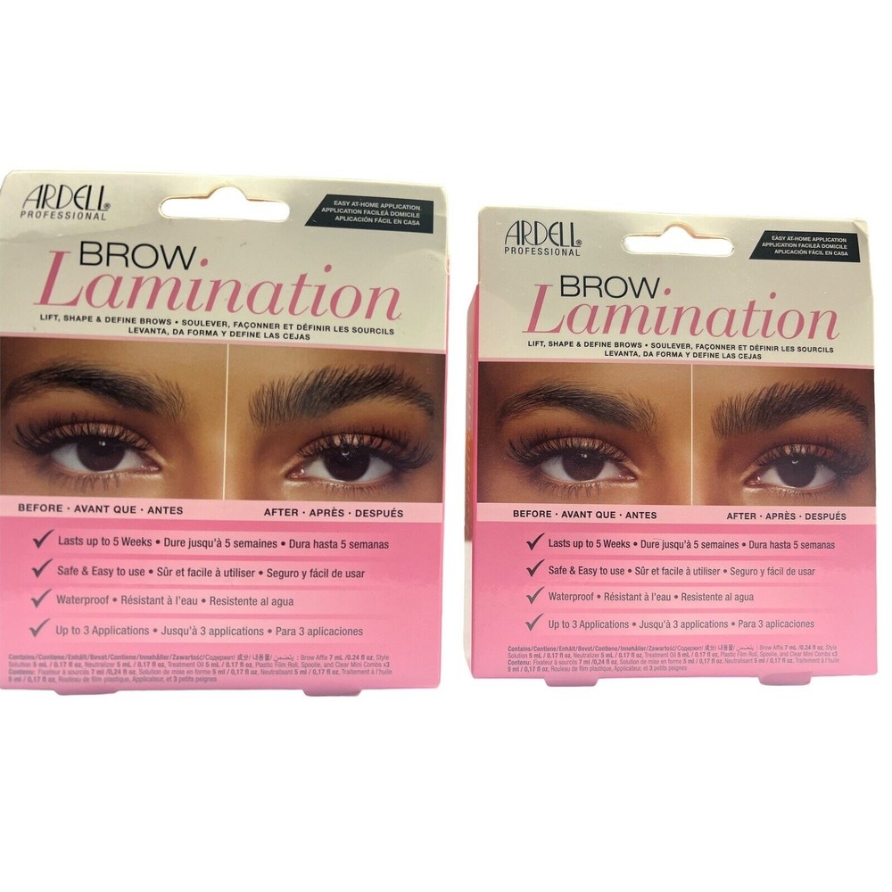 2 Set Ardell Profession Brow Lamination Kit Lift , Shape & Define Brows
